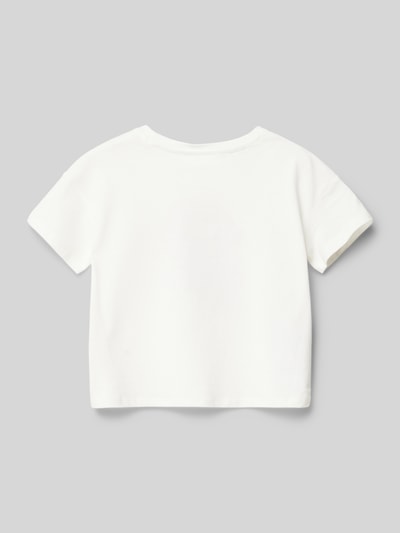 Mango T-Shirt mit Motiv-Print Modell 'lengua' Weiss 3