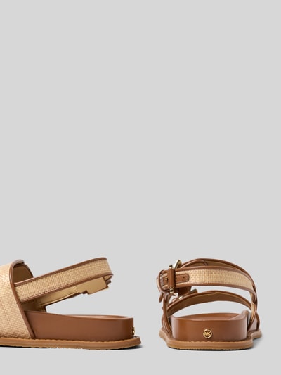 Produktfoto, Sandalette mit Riemen Modell 'NIA' von MICHAEL Michael Kors, Abgerundete-Spitze, Gummisohle, Absatzhöhe: 3 cm, Größe 40, Dornschließe