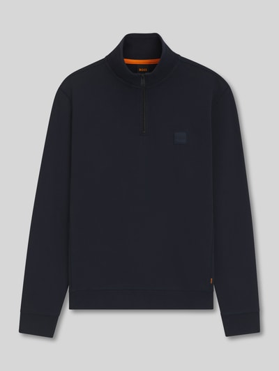BOSS Orange Regular fit sweatshirt van puur katoen Donkerblauw - 2