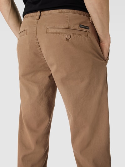 Marc O'Polo Regular Fit Chino mit Label-Patch Mittelbraun 3