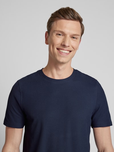 MCNEAL T-shirt met geribde ronde hals Donkerblauw - 3