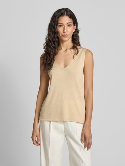 B.Young Stricktop mit V-Ausschnitt Modell 'MOBBE' Gold 4