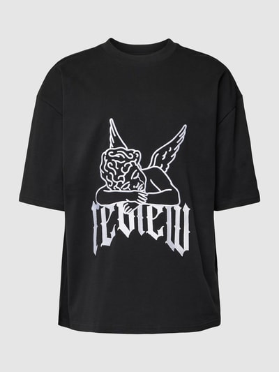 REVIEW Oversized T Shirt mit ANGEL Logo Print black online kaufen