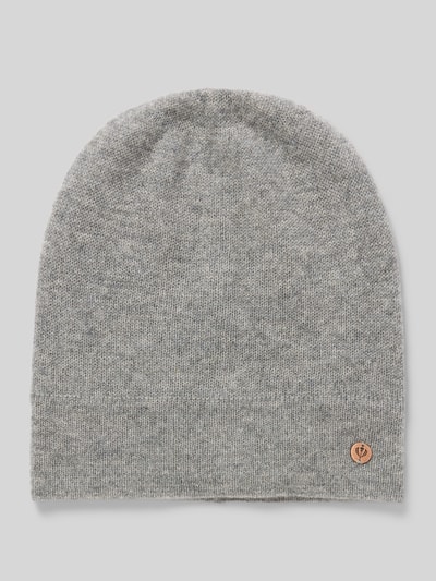 Fraas Kasjmier muts met labelapplicatie Middengrijs - 1