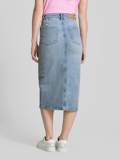 Vero Moda Midi-Jeansrock aus Baumwoll-Mix Modell 'VERI' Jeansblau 5