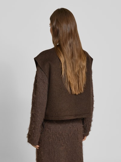 MOS MOSH Gilet met ritssluiting Chocoladebruin - 5