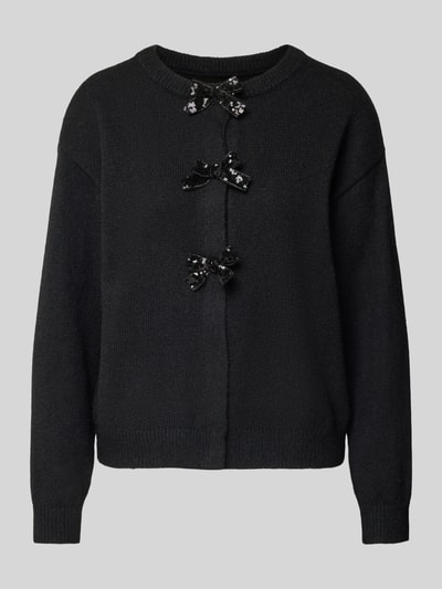 Vila Kurtka z dzianiny z prążkowanymi wykończeniami model ‘BRIANNA’ Czarny 2