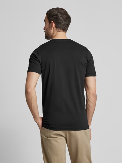 OLYMP Level Five T-Shirt mit geripptem Rundhalsausschnitt im 2er-Pack Black 5