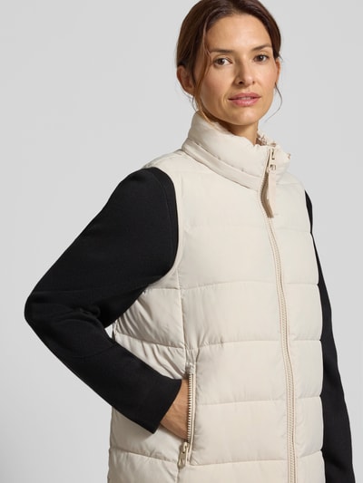 Christian Berg Woman Selection Kamizelka o kroju regular fit z kapturem ze scuby Écru 3