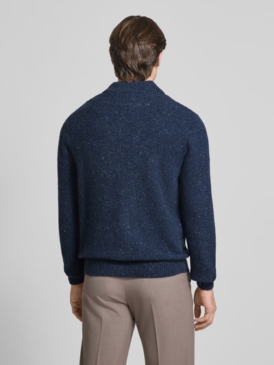 Fynch-Hatton Gebreide pullover met ribboorden Marineblauw - 5
