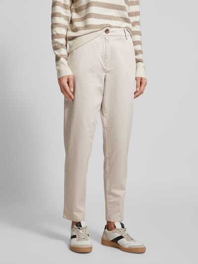 Vero Moda Tapered leg chino met knoop in hoornlook, model 'CHRISTY' Beige - 4