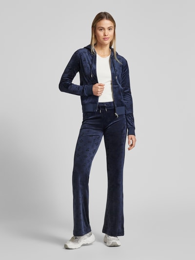 Juicy Couture Flared Sweatpants mit Tunnelzug Modell 'MONOGRAM LISA' Marine 1