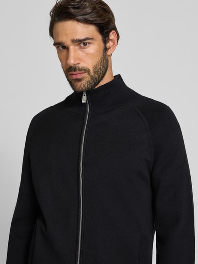 BOSS Kurtka o kroju regular fit z dzianiny z mieszanki żywej wełny model ‘H-IDINO’ Czarny 3