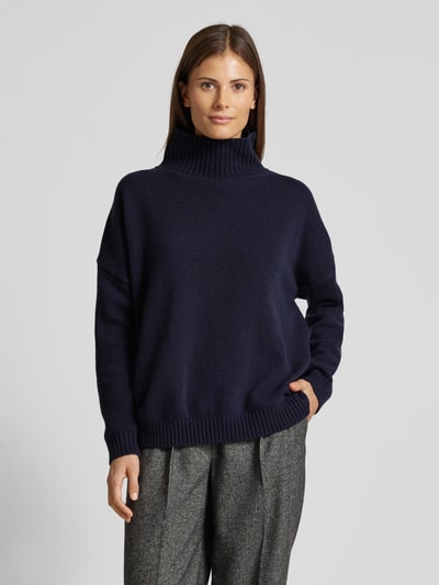 Weekend Max Mara Sweter z dzianiny ze stójką model ‘BORGIA’ Granatowy 4