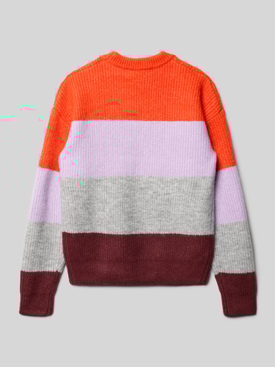 Garcia Gebreide pullover in colour-blocking-design Middengrijs gemêleerd - 3