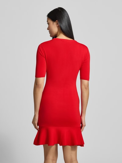 ARMANI EXCHANGE Knielange jurk van viscosemix met labelstitching Rood - 5