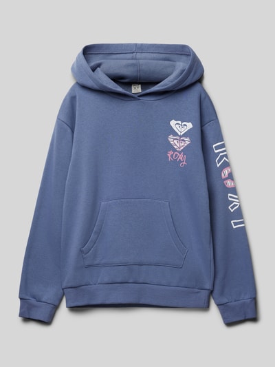 Roxy Regular fit hoodie met labelprint, model 'SURF FEELING' Rookblauw - 1