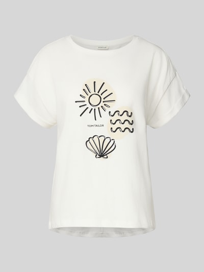 Tom Tailor T-shirt o kroju regular fit z czystej bawełny Biały 2