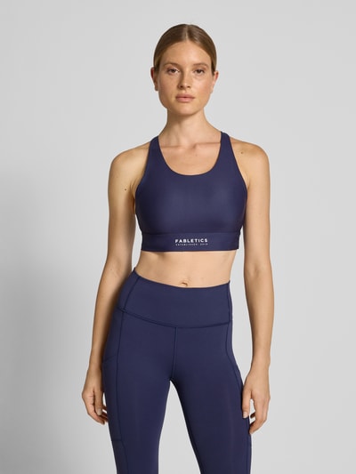 Fabletics Bustier mit Logo und gekreuzten Trägern Dunkelblau 4