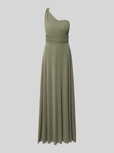 TROYDEN COLLECTION Abendkleid mit One-Shoulder-Träger und Taillenband Oliv 2