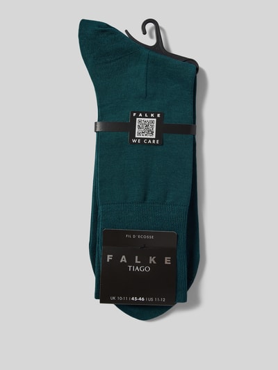 Falke Sokken met labelopschrift, model 'Tiago' Donkergroen - 3