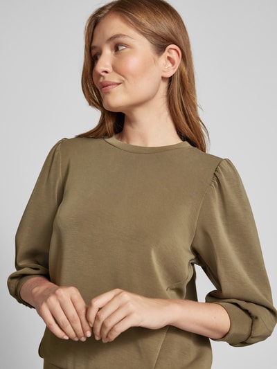 Selected Femme Sweatshirt mit 3/4-Arm Modell 'TENNY' Oliv 3