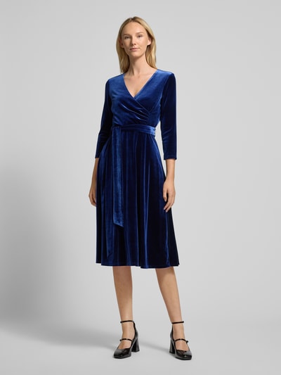 Lauren Ralph Lauren Knielanges Kleid mit 3/4-Arm Modell 'CARLYNA' Blau 4