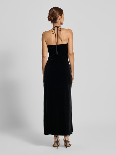 YAS Cocktailkleid mit floraler Applikation Modell 'ROSETTA STRAP' Black 5