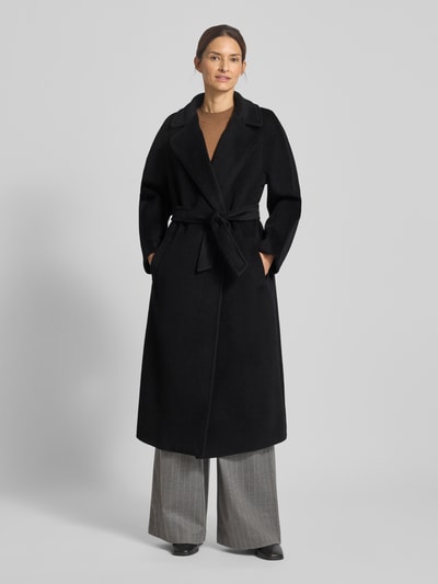 Weekend Max Mara Płaszcz wełniany o kroju regular fit z dodatkiem wełny z alpaki i moheru model ‘TEMPERA’ Czarny 4