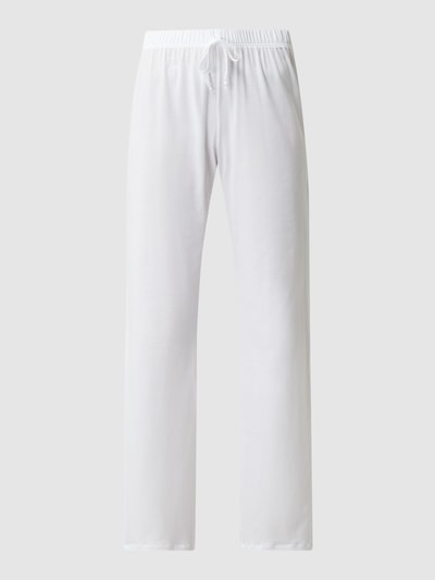 Hanro Luźne spodnie z bawełny merceryzowanej model ‘Cotton Deluxe’  Biały 2