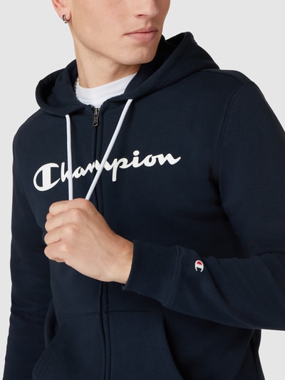 CHAMPION Sweatjack met labelprint Donkerblauw - 3