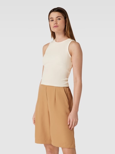REVIEW Tanktop in riblook Beige - 4