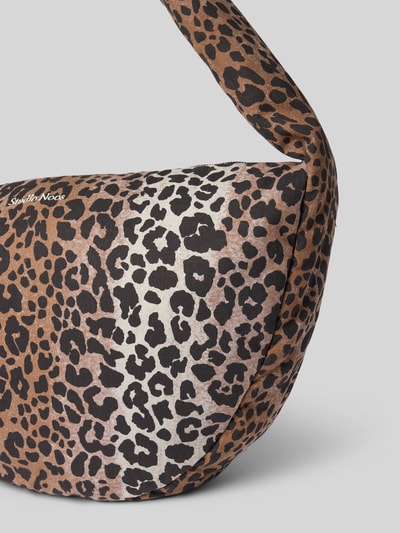 STUDIO NOOS Torebka z wyhaftowanym logo model ‘Hazel’ Orzechowy 3