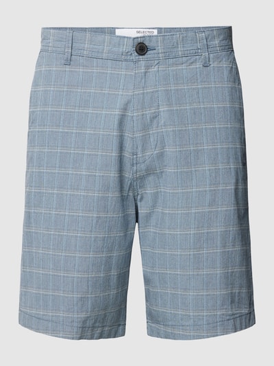 Selected Homme Korte chino met ruitmotief, model 'CONNOR' Lichtblauw - 2