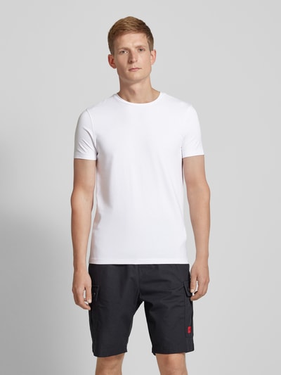 HUGO T-Shirt in unifarbenem Design Weiss 4