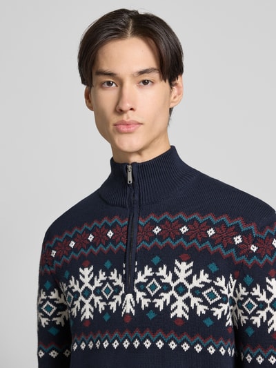 MCNEAL Sweter z dzianiny z kołnierzem Ciemnoniebieski 3