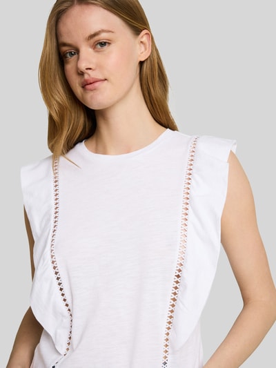 Tom Tailor Denim Regular Fit Top aus reiner Baumwolle Weiss 3