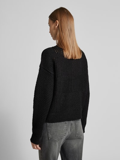 Vero Moda Regular Fit Strickpullover mit Stehkragen Modell 'MOON' Black 5