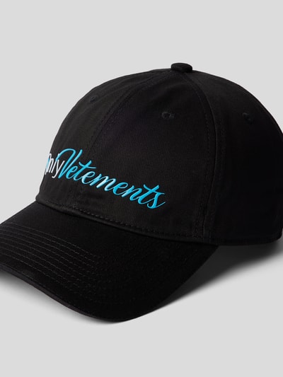 VETEMENTS Cap mit Label-Print Schwarz 3