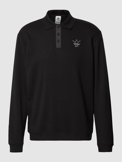 adidas Originals Sweatshirt mit Polokragen Black 2