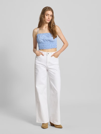 Review Crop Top mit elastischem Bund Bleu 1