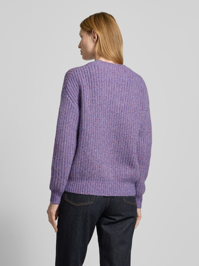 Christian Berg Woman Strickpullover mit Rundhalsausschnitt Violett 5