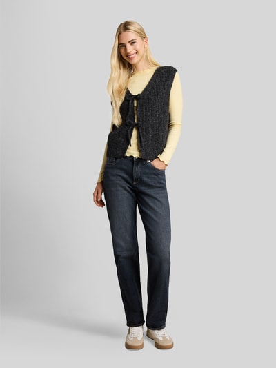 Tom Tailor Denim Bluzka z długim rękawem z detalami ze zrolowanym brzegiem Jasnożółty 1
