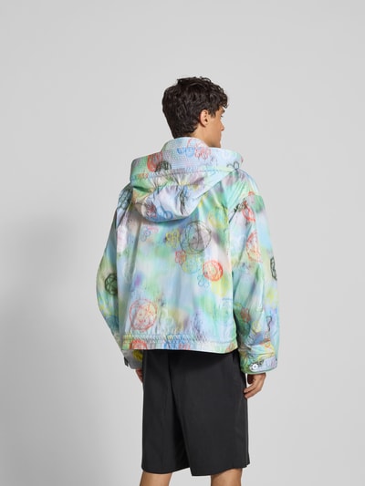 Kenzo Jacke mit Kapuze und Umlegekragen Hellblau 5