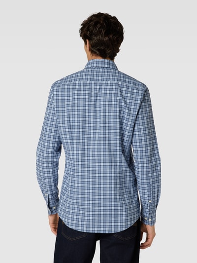 Barbour Tailored fit vrijetijdsoverhemd met rasterruit, model 'Lomond' Bleu - 5