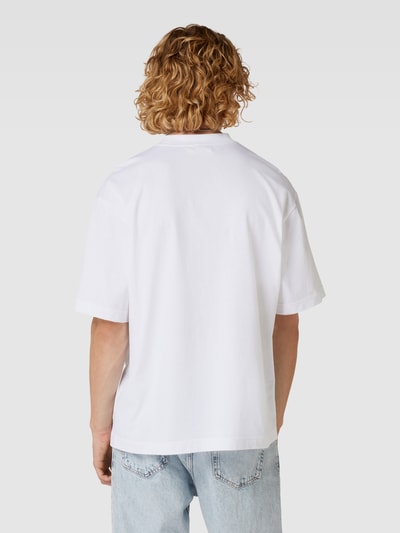 Calvin Klein Jeans Oversized T-Shirt mit Label-Print Weiss 5