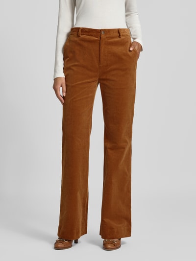 Lauren Ralph Lauren Flared Cut Cordhose mit Eingriff- und Gesäßtaschen Modell 'KADEN' Camel 4