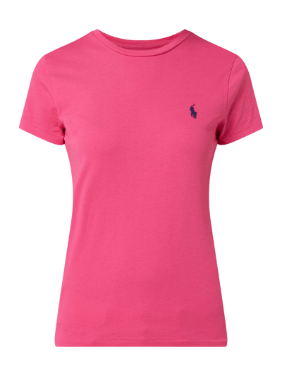 Polo Ralph Lauren T-shirt z wyhaftowanym logo  Mocnoróżowy 2