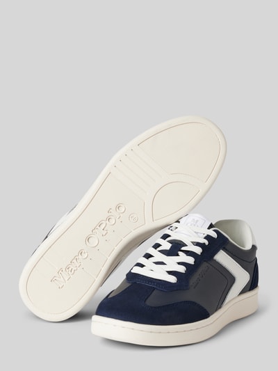 Marc O'Polo Low Top Sneaker aus echtem Leder Dunkelblau 4