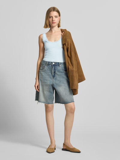VERO MODA Slim Fit Tank Top aus Bio-Baumwoll-Mix Modell 'NANA' Hellblau 1